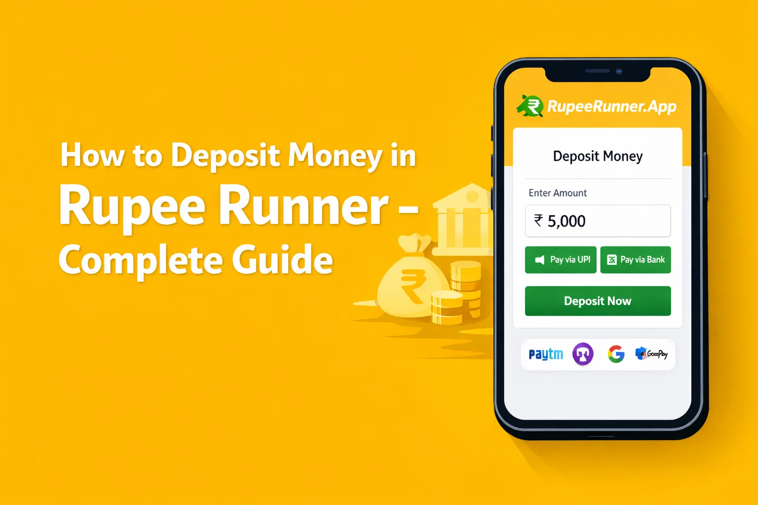 How to Deposit Money in Rupee Runner